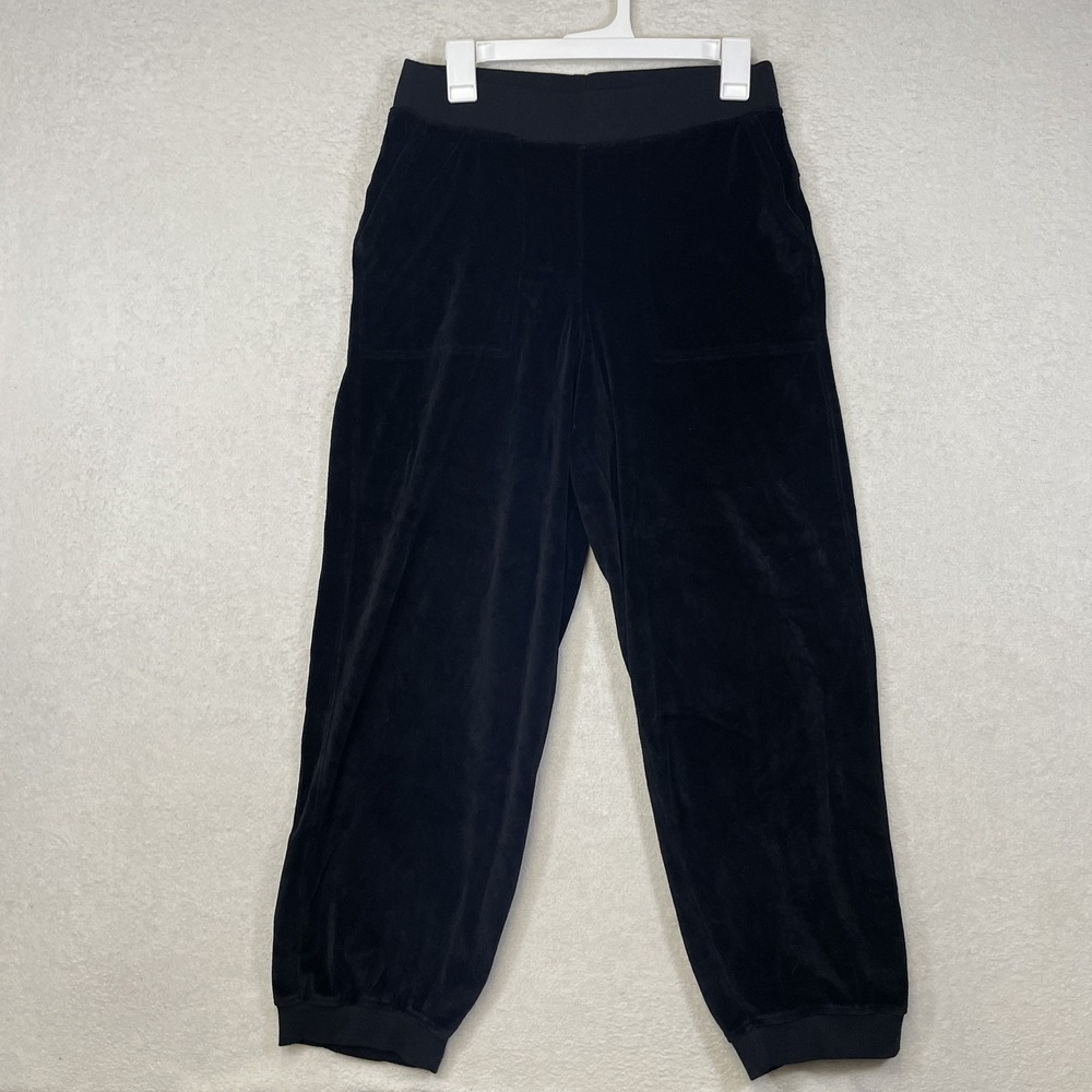 Pact Womens M Pure Velour Relaxed Sweatpant Jogger Black Organic Cotton Plush